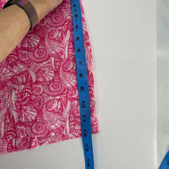 Vineyard Vines Women's Pink Seashell Print Chino Shorts Size 6 - Picture 7 of 8